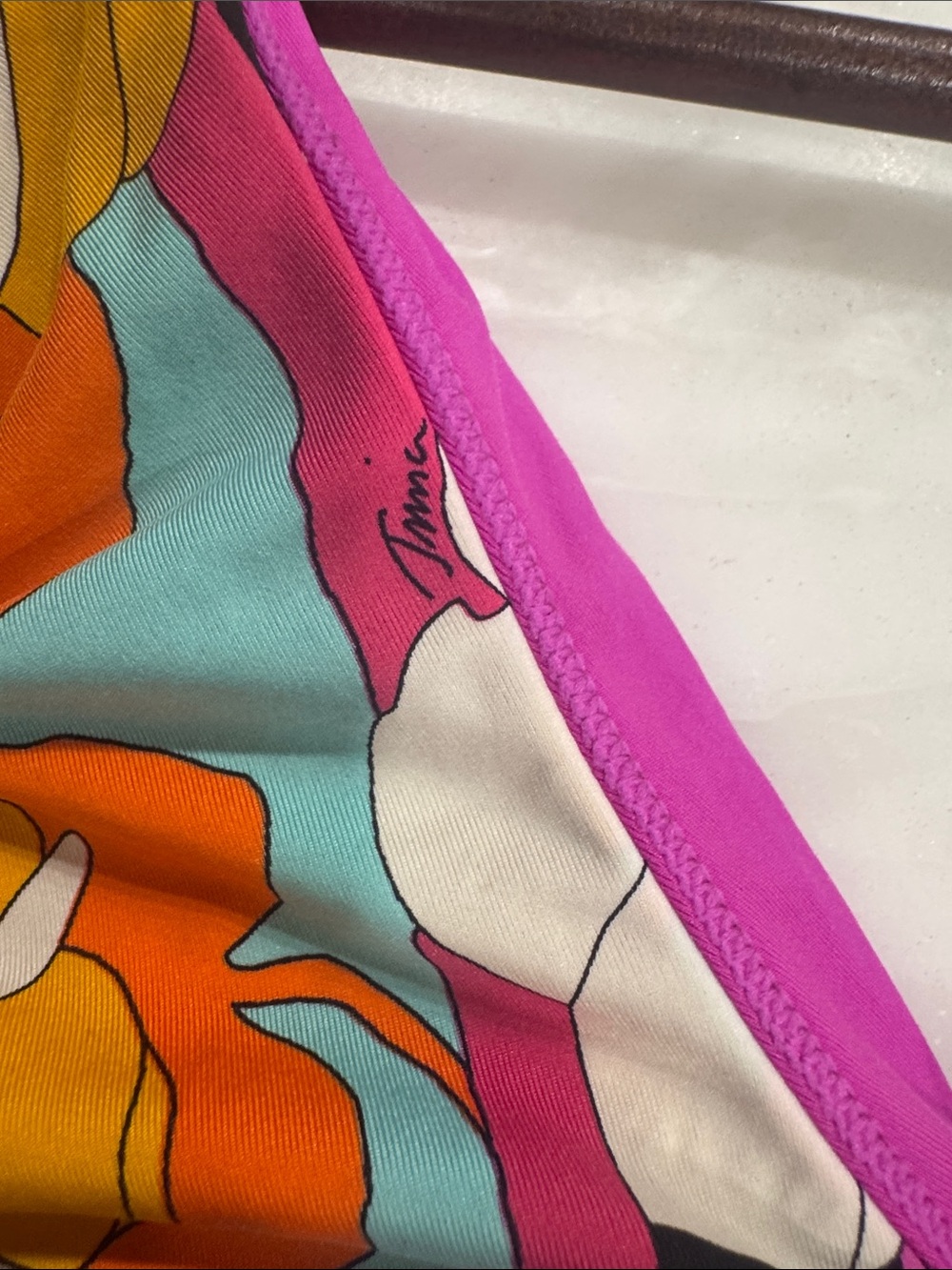 California Cool Trina Turk Vibrant Floral Ruffle One-Piece Resort wear 6/8 - Picture 5 of 10